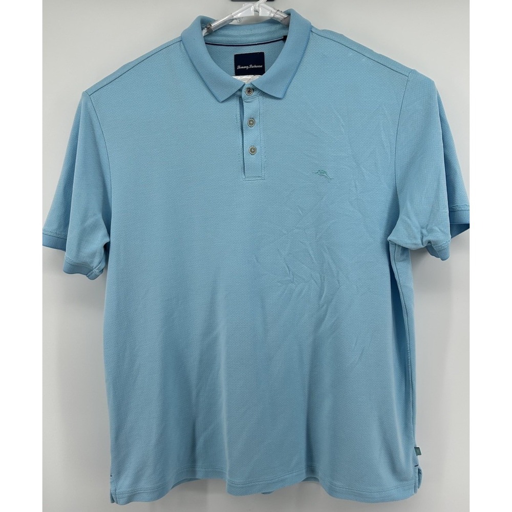 Tommy Bahama Short Sleeve Polo Ahirt‎ Modal Blend Blue men's Size 2XL/TTG